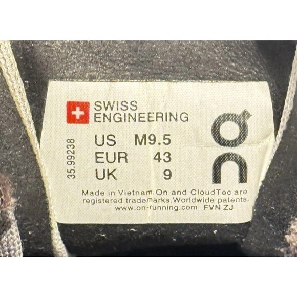 On Cloud Men Cloudflow Running Shoe Sz 9.5 Black Asphalt Sneaker 35.99238 W FLAW main image 7